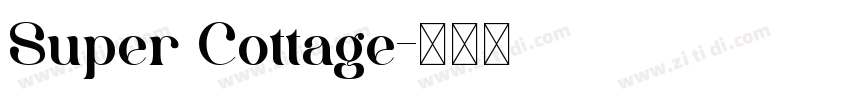 Super Cottage字体转换